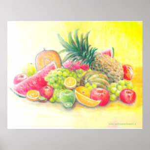 Poster Frutas felizes