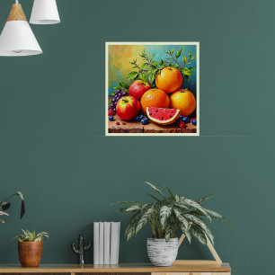 Poster Frutas frescas em uma Design perfeita Mix