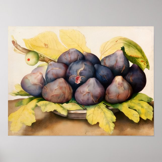 POSTER FRUTAS/PLACA DA SEASON COM TAMPA E FOLHAS VERDES (Frente)