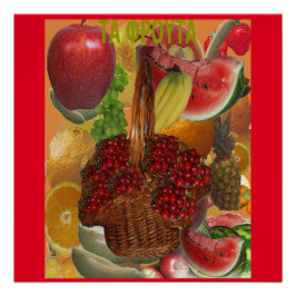 Pôster Frutas Poster brilhante. ic αΦs α