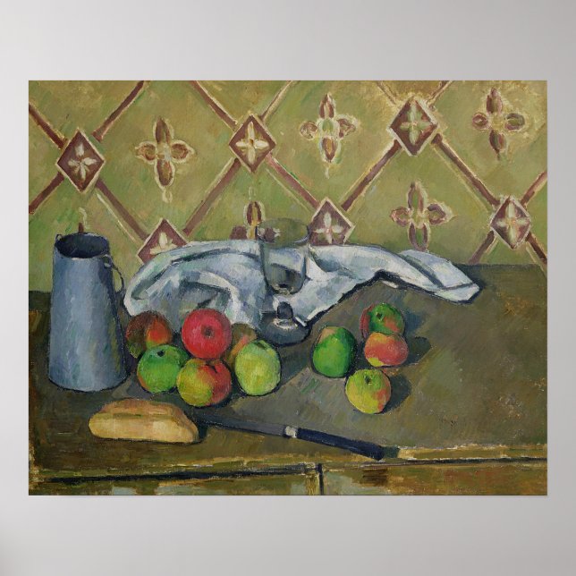 Poster Frutas, Serviette e Milk Jug, c.1879-82 (Frente)