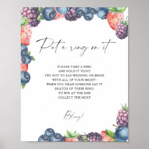 Poster Frutas vermelhas - jogo de casamento na primavera