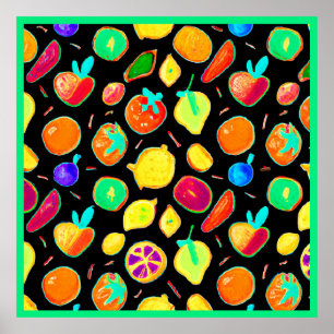 Poster Frutífera Neon Visions Design