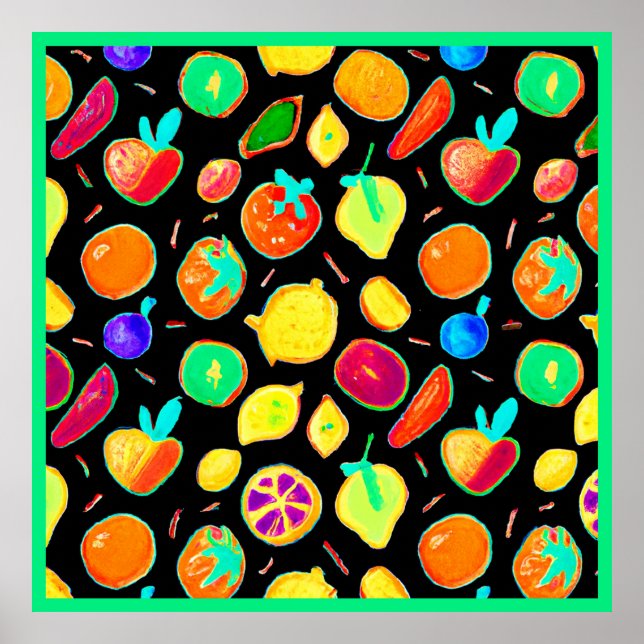 Poster Frutífera Neon Visions Design (Frente)