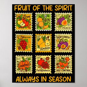 Poster Fruto do Espírito Fé Cristã Jesus Deus Amor
