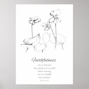 Poster Fruto do Espírito Hebreus 10:23 Escritura Bíblica