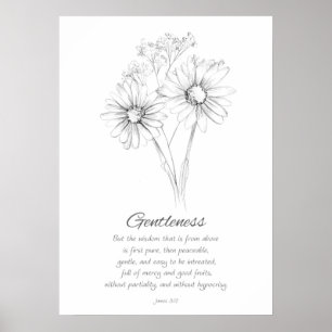 Poster Fruto do Espírito Tiago 3:17 Escritura Bíblica