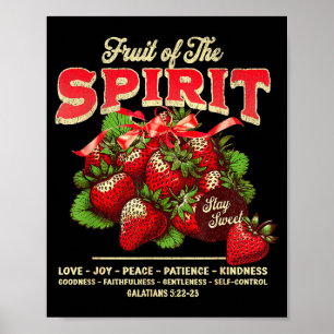 Poster Fruto Do Espírito Versículo Bíblico Cristão Religi