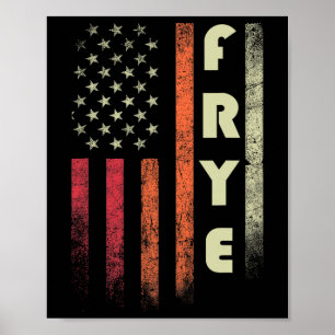 Poster Frye Surname Funny Retro Vintage Birthday American