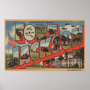 Poster Ft. Jackson, South Carolina - grande cena da letra