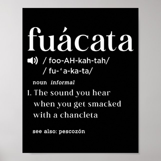 Poster Fuacata Definition Funny Cuban Miami Cuban Cuba Hi (Frente)