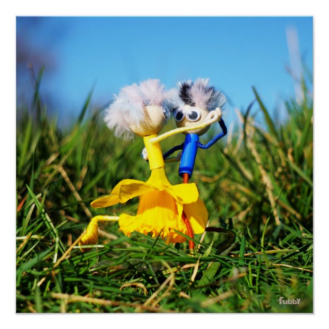 Pôster Fubby poppetjes die dansen met Narcissenjurk. (Frente)