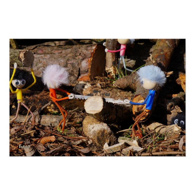 Pôster Fubby's die hout zagen. (Frente)