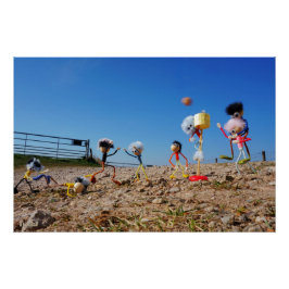 Pôster Fubby's die korfballen, winnen of verliezen.