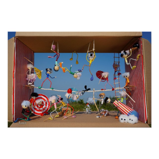 Pôster Fubby's in het Circus met allerlei acts.  (Frente)