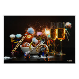 Pôster Fubby's met Jaarwisseling bij feestdagen.