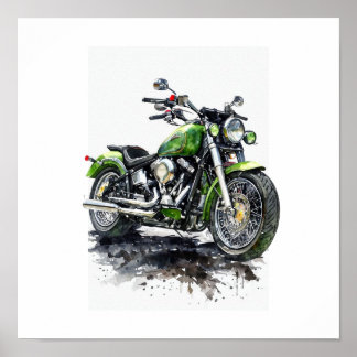 Poster  Fuel Your Freedom – Motorcycle Sticker