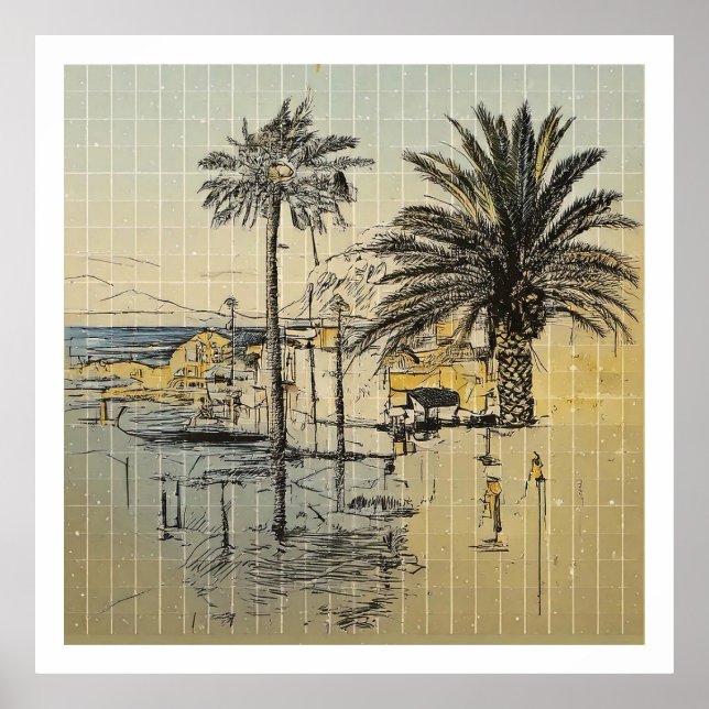 Poster Fuerteventura, Ilhas Canárias, praia (Frente)