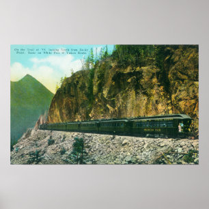 Poster Fuga ao norte do ponto rochoso, da passagem branca