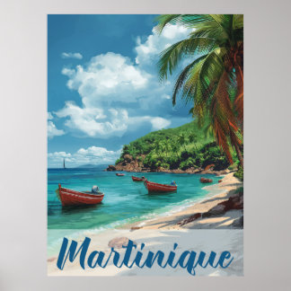 Poster Fuga ao Paraíso: Férias Martinica Vintage