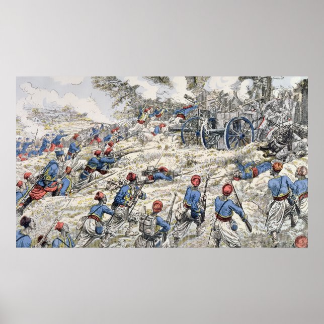 Pôster Fuga argelina do exército francês (Frente)