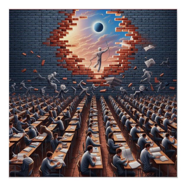 Pôster Fuga da Matriz: Sala de Exame Surreal (Frente)