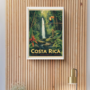 Poster Fuga da Selva – Viagem Vintage à Costa Rica