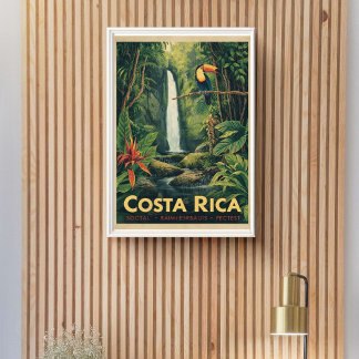 Poster Fuga da Selva – Viagem Vintage à Costa Rica