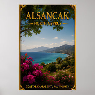 Poster Fuga do Mar da Montanha Alsancak Norte de Chipre