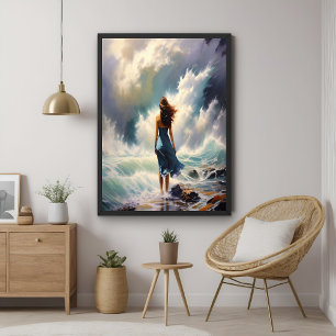 Pôster Fuga do Oceano Sereno - Arte Costeira