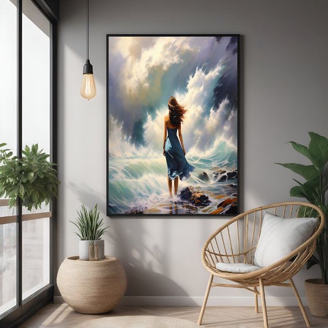 Poster Fuga do Oceano Sereno - Arte Costeira (Criador carregado)