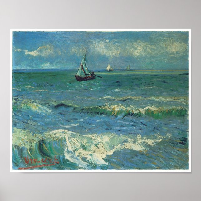 Poster Fuga em Saintes-Maries-de-la-Mer, Van Gogh (Frente)