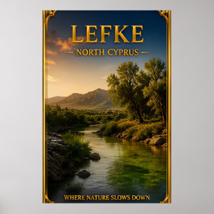 Poster Fuga para o campo de Lefke no Chipre do Norte