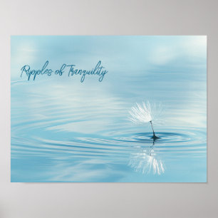 Poster Fuga Silenciosa: Sementes De Dandelion Na Água