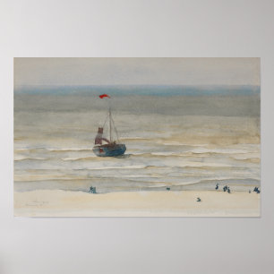Poster Fuga. Vintage watercolor