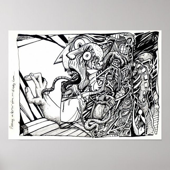 Poster Fugindo de terror de uma sala vazia... (Frente)