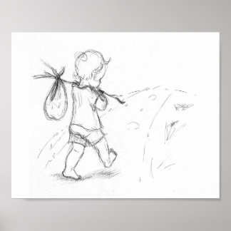 Poster Fugir - Pequeno Adoro Arte