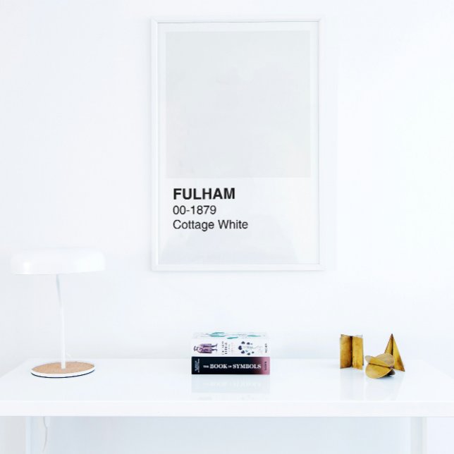 Pôster Fulham Cottage White - Limite Branco (Criador carregado)