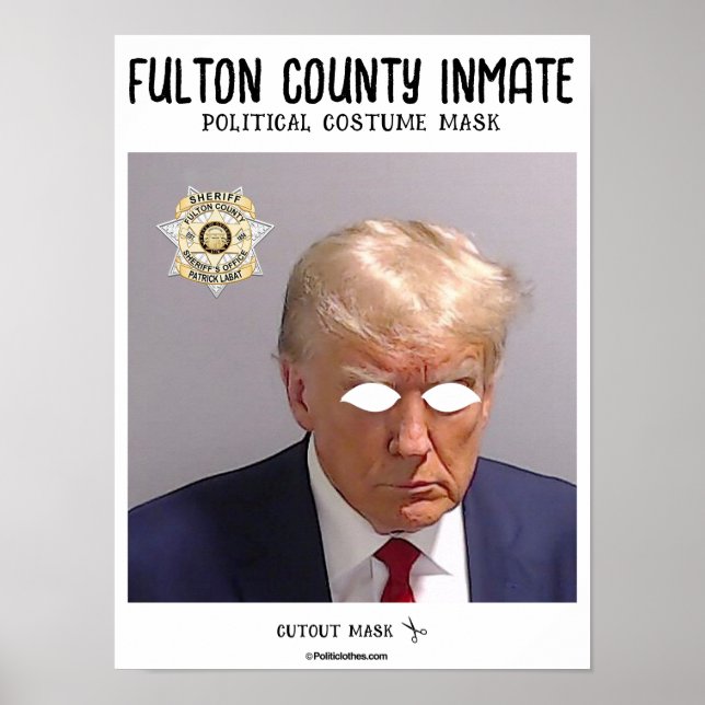 Poster Fulton County Inmate Costume Mask (Frente)