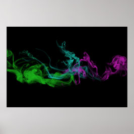 Poster Fumaça Colorida de Vape Abstrato