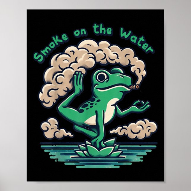 Poster Fumaça Engraçada No Tambor Do Sapo De Retro-Água (Frente)