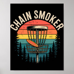 Poster Fumante Compulsivo Árvore Correntes Disc Golf Engr