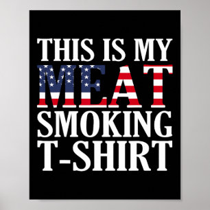 Poster Fumante Retro Bbq Bandeira Vintage Dos EUA Esta É 