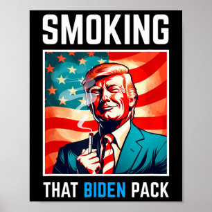 Poster Fumar Essa Embalagem De Biden - Trump 2024