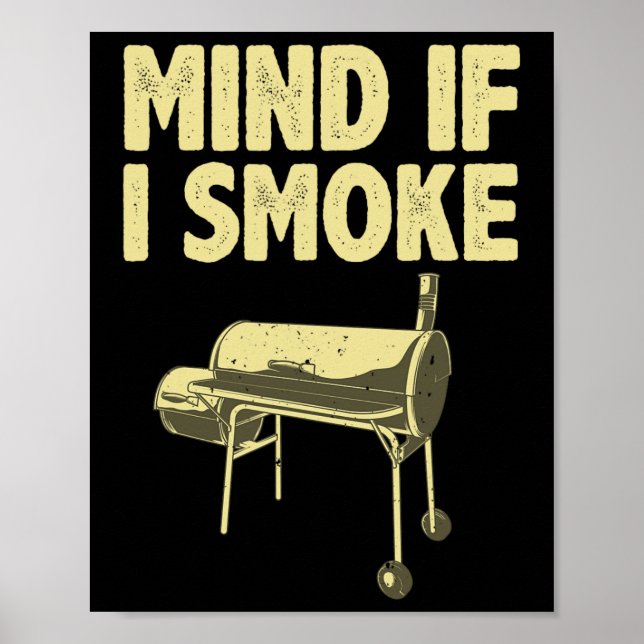 Poster Fumar Para Pais Masculinos Churrasco De Carne Comi (Frente)