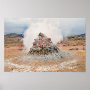 Poster Fumarole, Hverir Geotérmica, Islândia