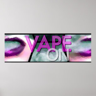 Pôster Fumo cor-de-rosa Vapeon dos lábios