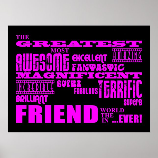 Poster Fun Gifts for Friends : Greatest Friend (Frente)