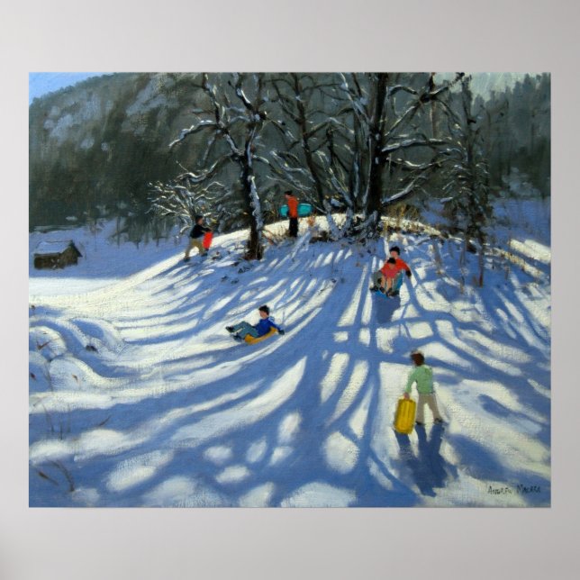 Pôster Fun in the snow Morzine France (Frente)