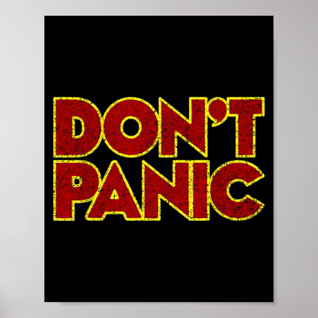 Poster Fun Nostalgic Tees Don't Panic - Women's Clic Fit  (Frente)
